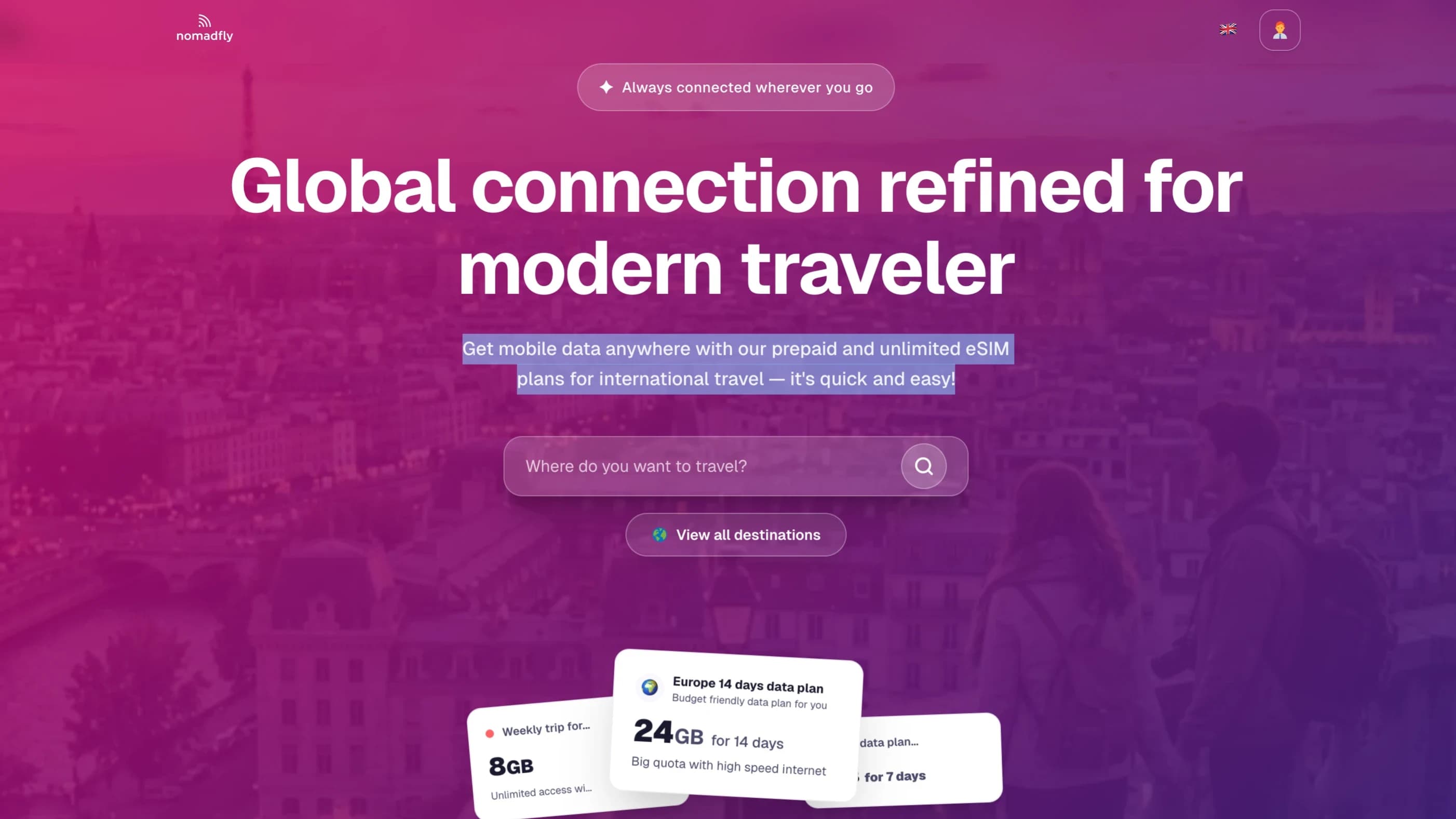 Nomad Fly website preview
