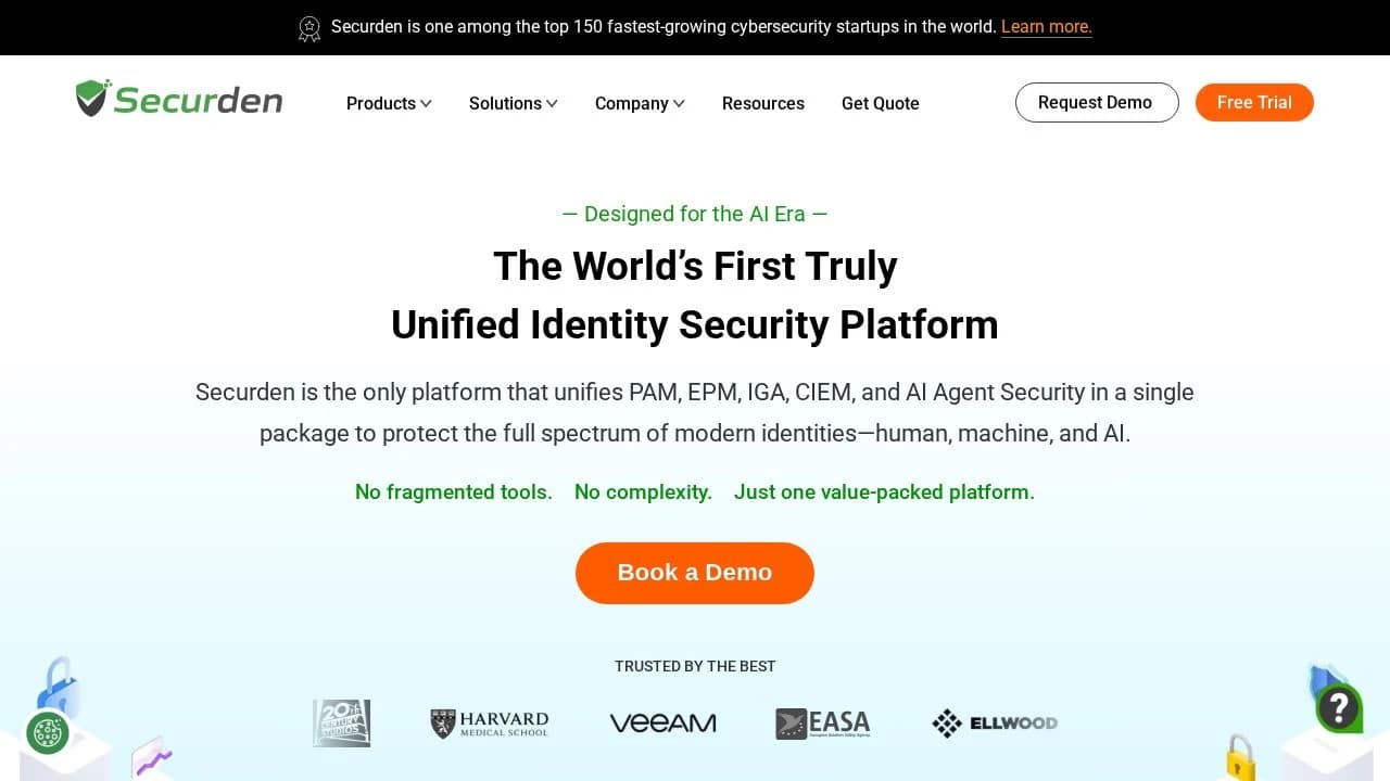 Securden website preview