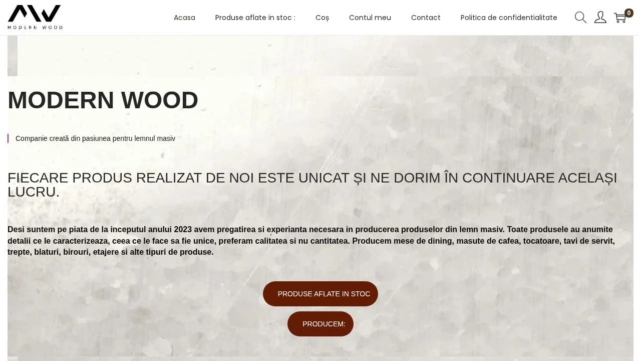 Solid wood manufacturer website preview