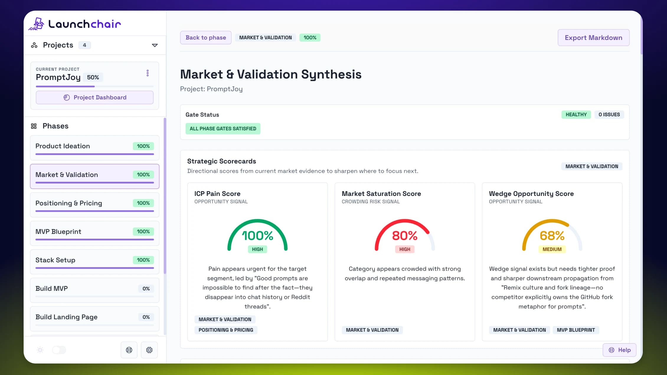 LaunchChair website preview