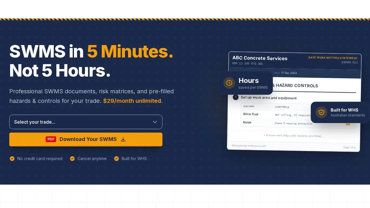 makeswms website preview
