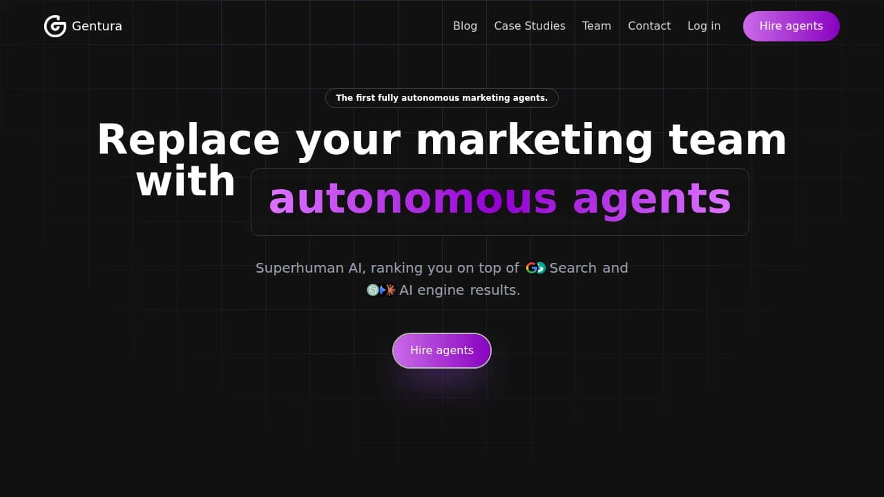 Gentura website preview