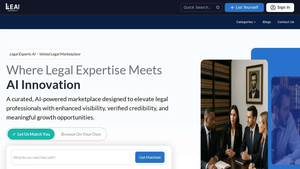Legal Experts Ai website preview