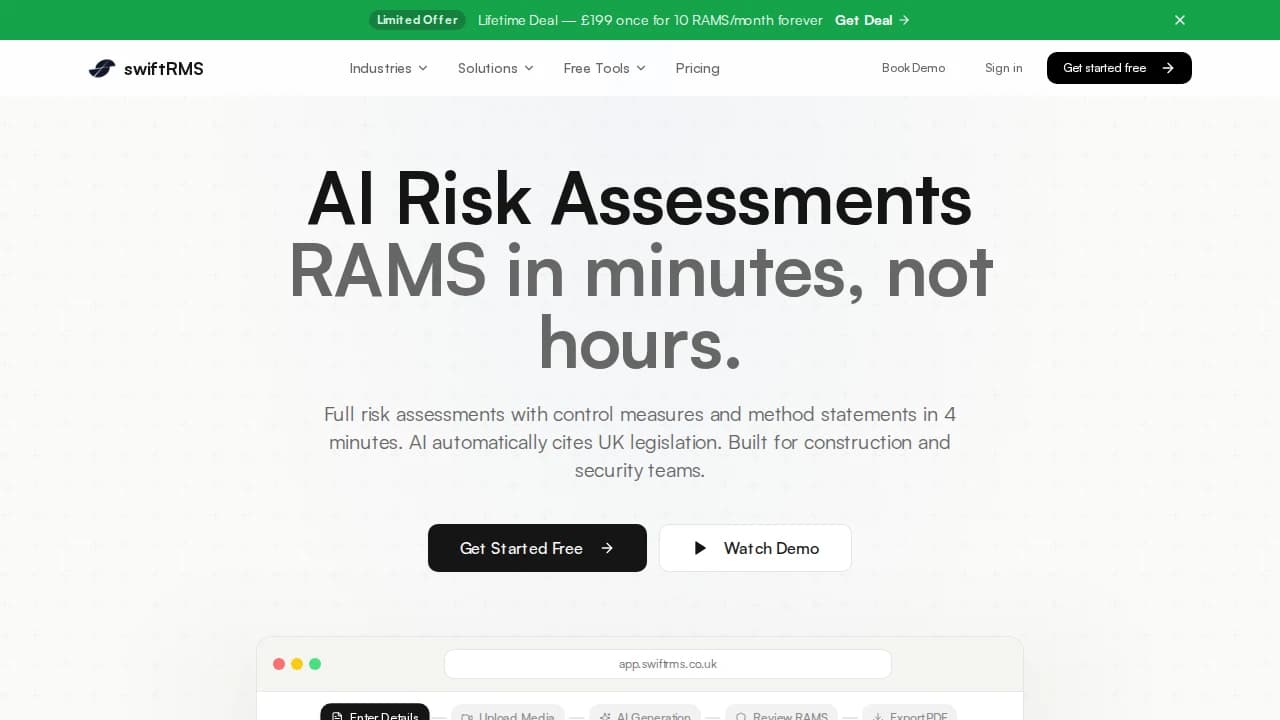 swiftRMS website preview