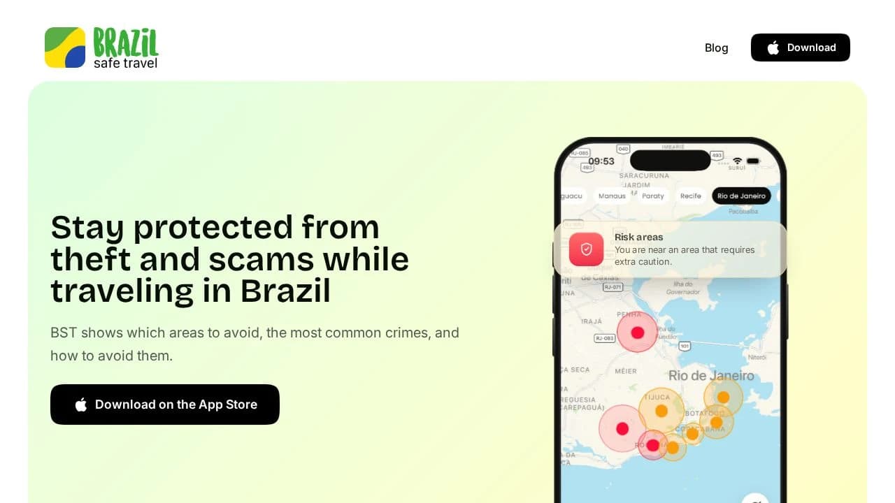 Brazil Safe Travel website preview