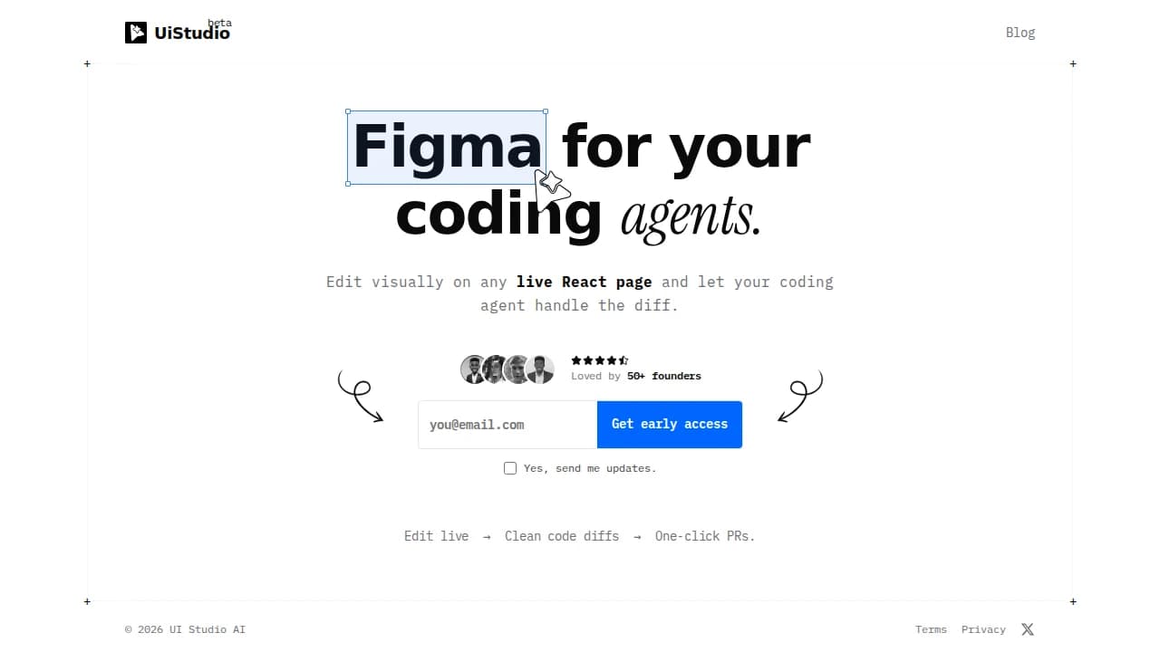 UI Studio AI website preview