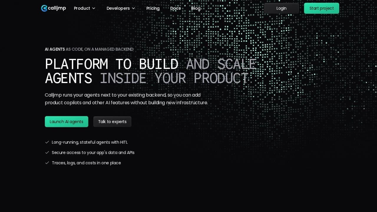 Calljmp website preview