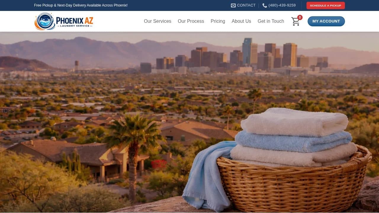 Phoenix AZ Laundry Service website preview