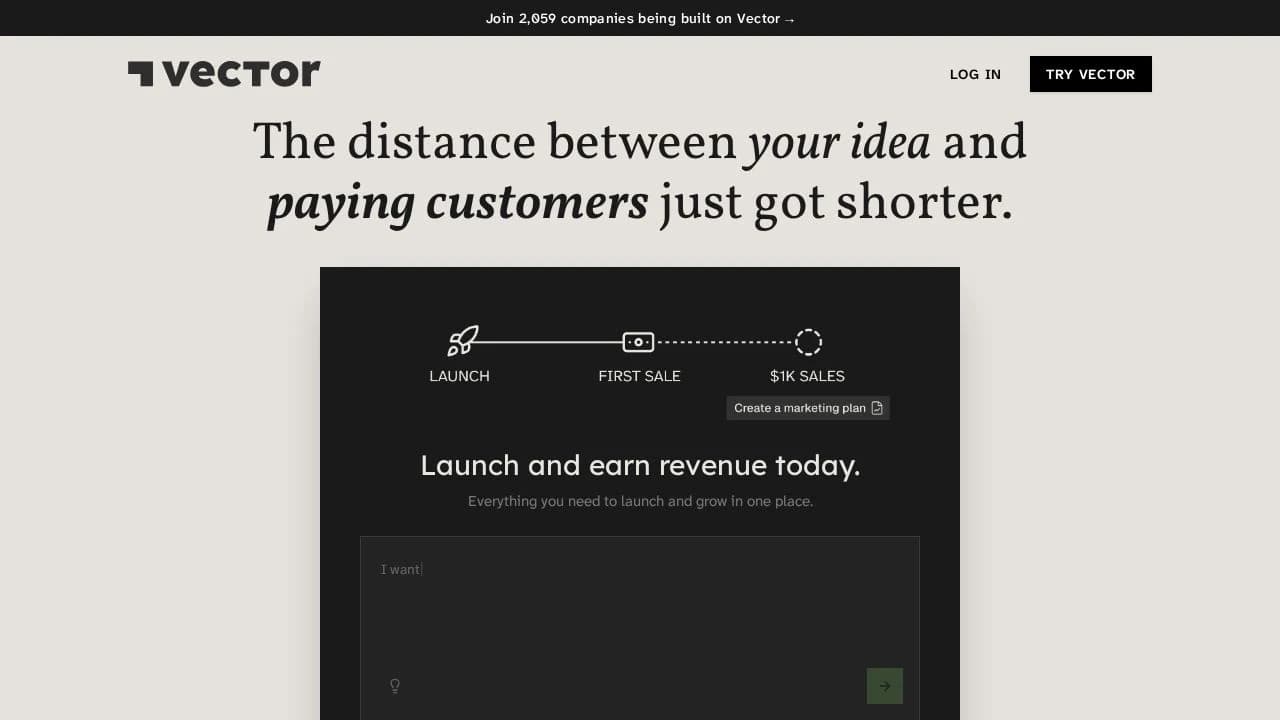 Vector website preview