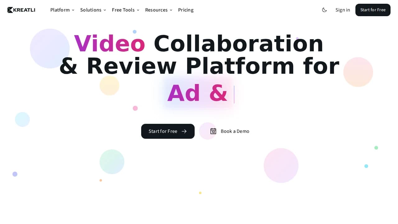 Kreatli website preview