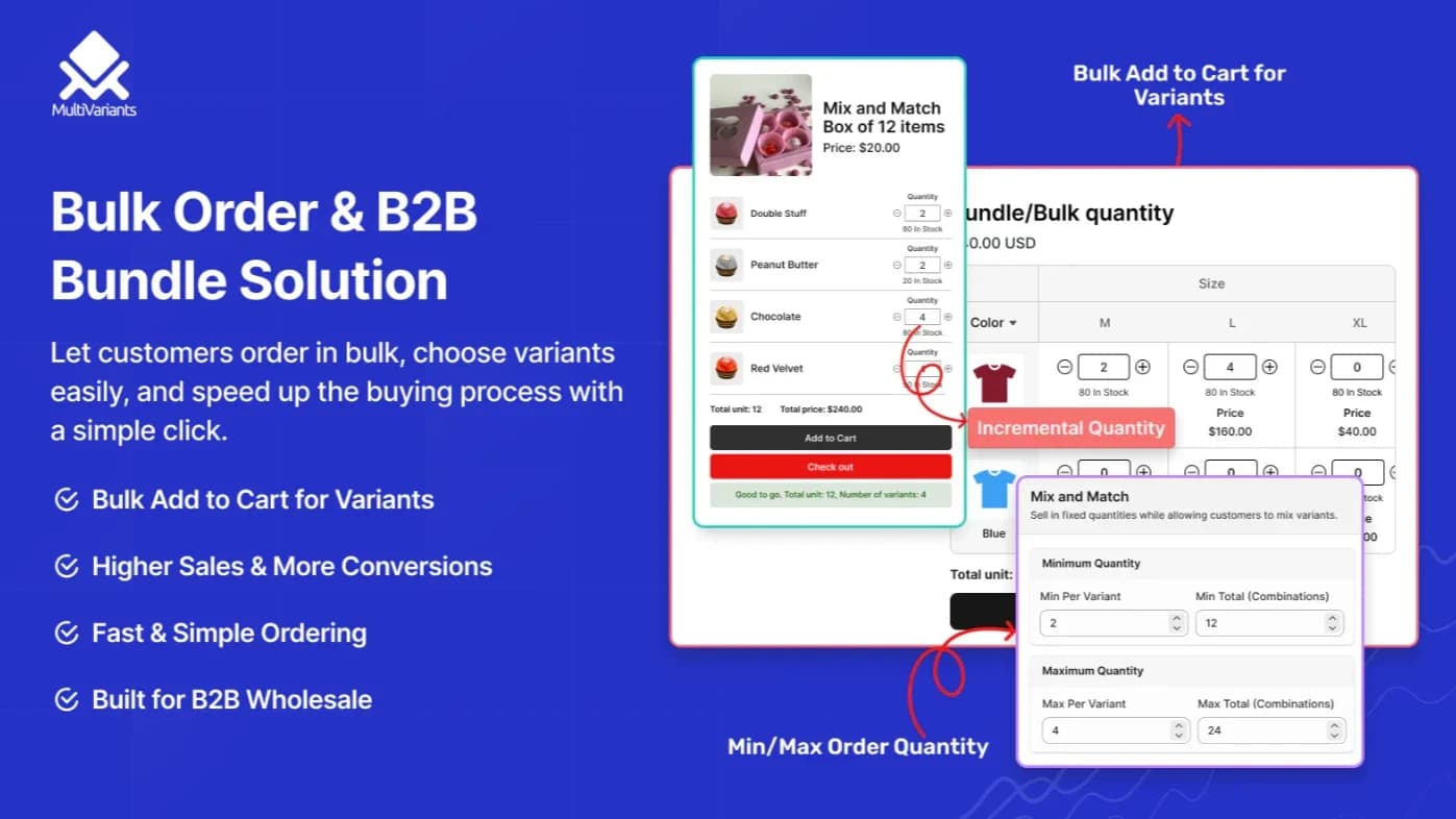 MultiVariants ‑ Bulk Order website preview