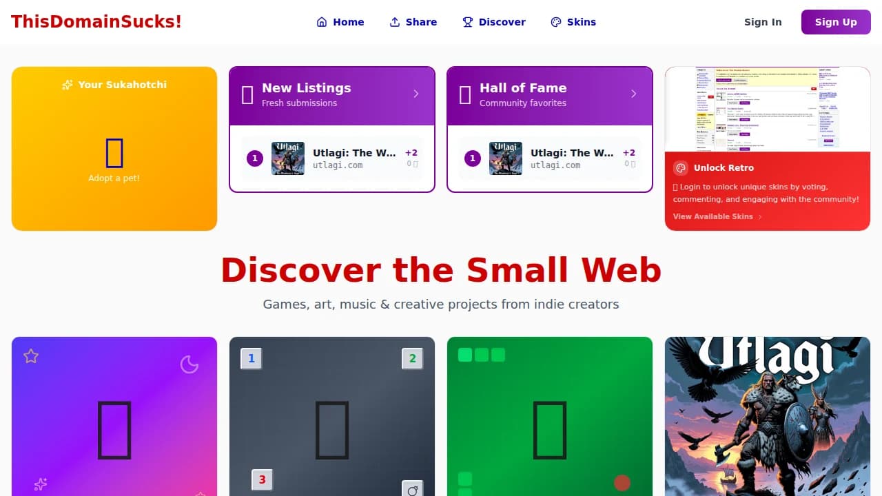 thisdomain.sucks website preview