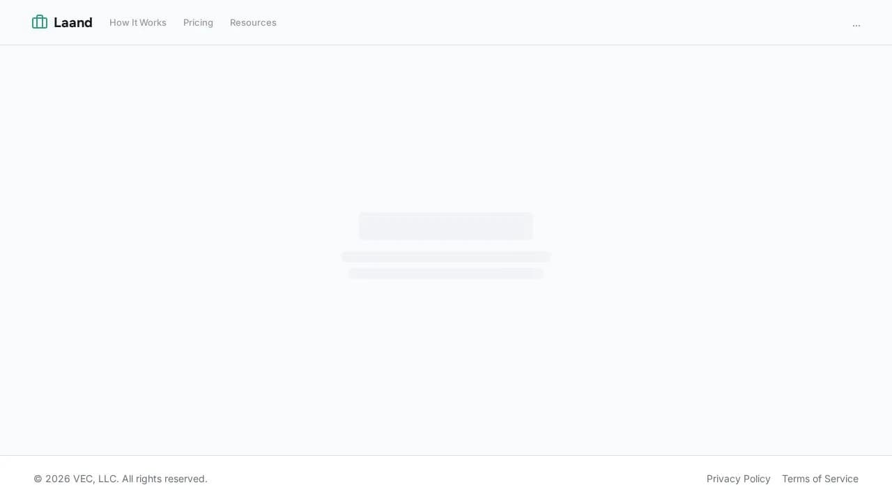 Laand website preview