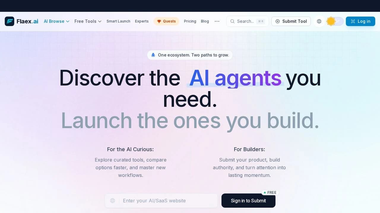 Flaex AI website preview