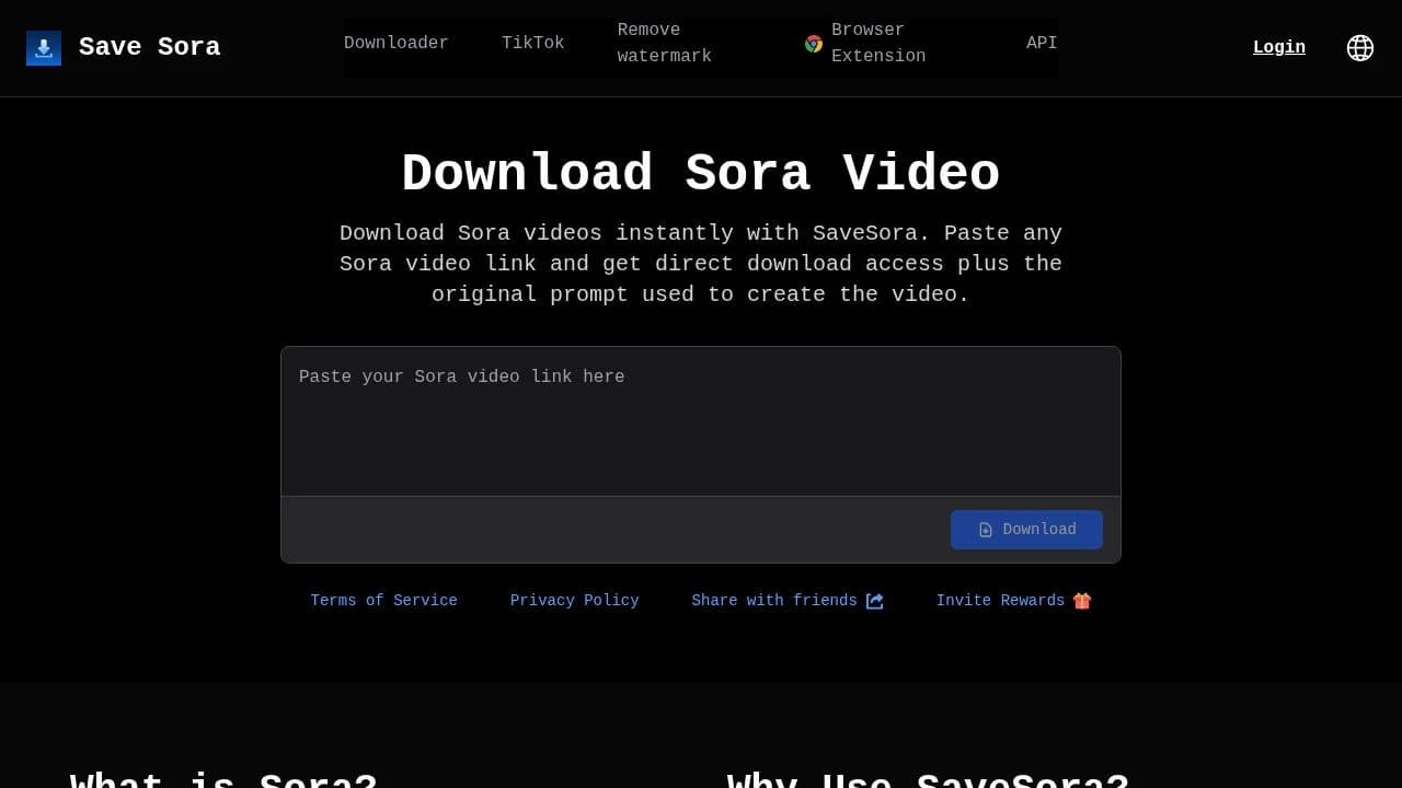 SaveSora preview