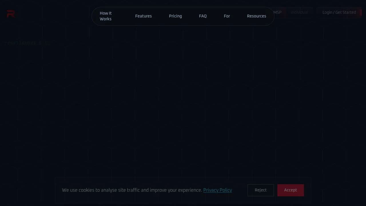 Revelion AI website preview