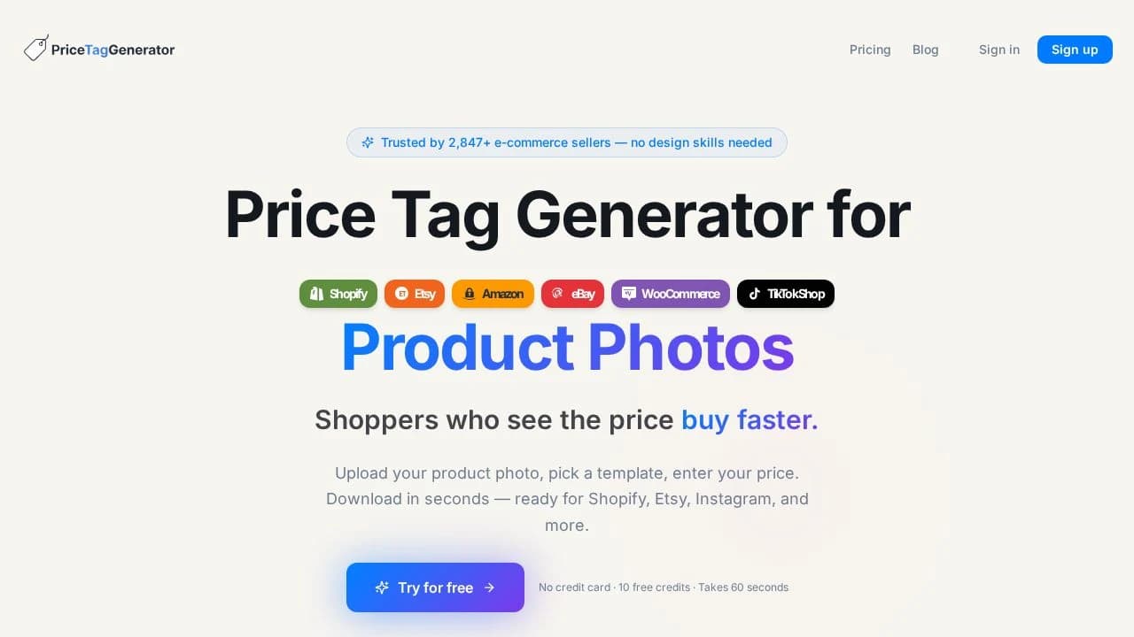 PriceTagGenerator preview