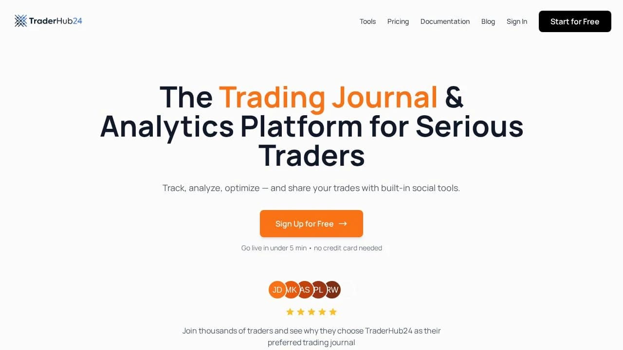 TraderHub24 website preview