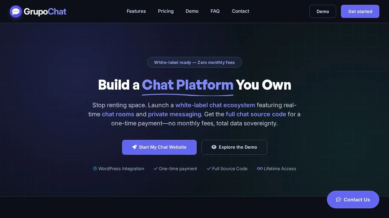 Grupo Chat website preview