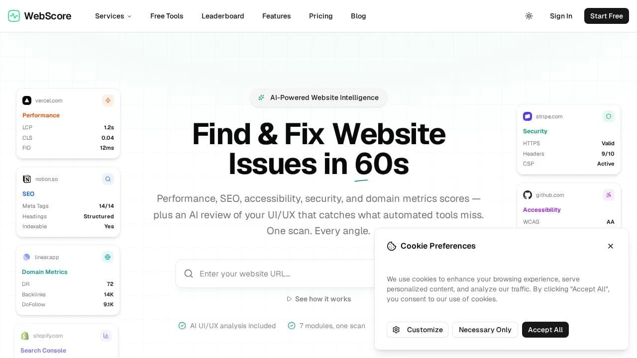 WebScore - Fix Website Issues website preview
