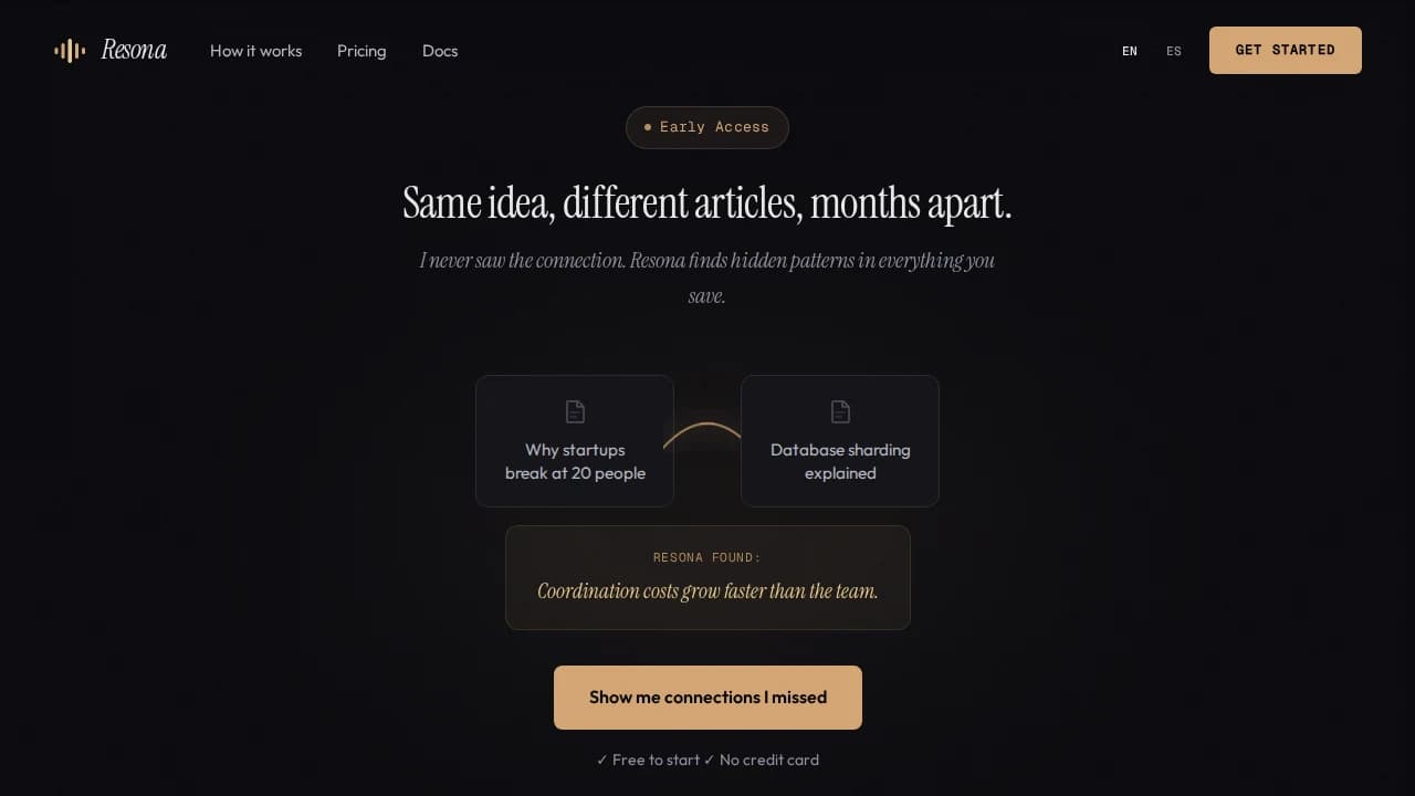 Resona website preview