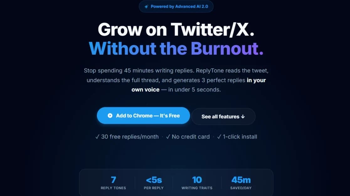 Reply Tone website preview