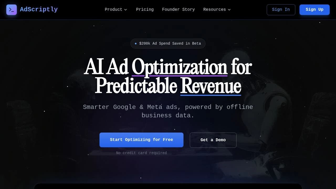 Adscriptly website preview
