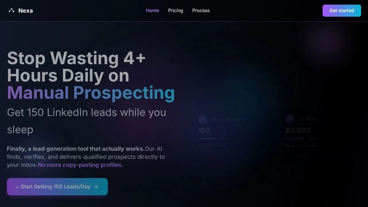 Nexa website preview