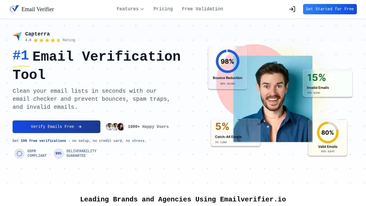 Email Verifier.io website preview