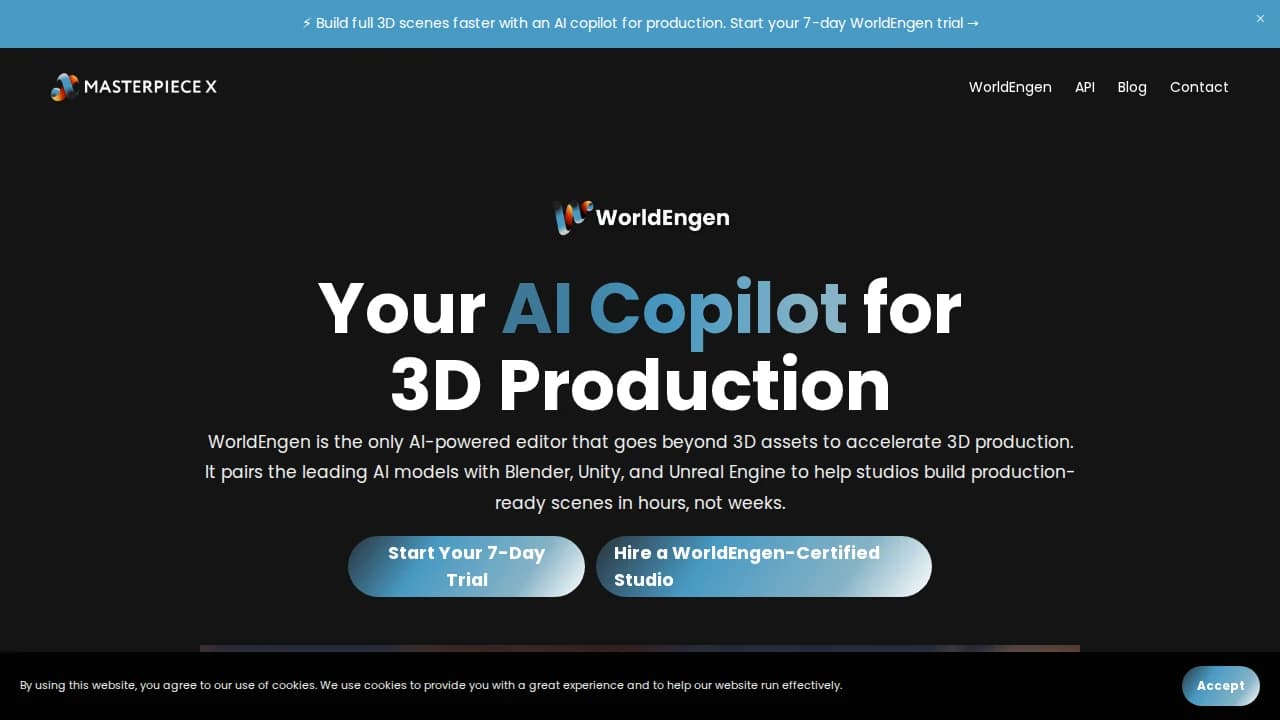 Masterpiece X website preview
