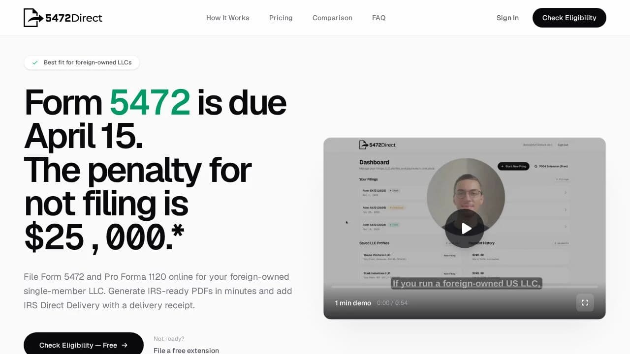 5472Direct website preview