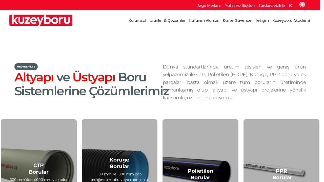Kuzeyboru website preview