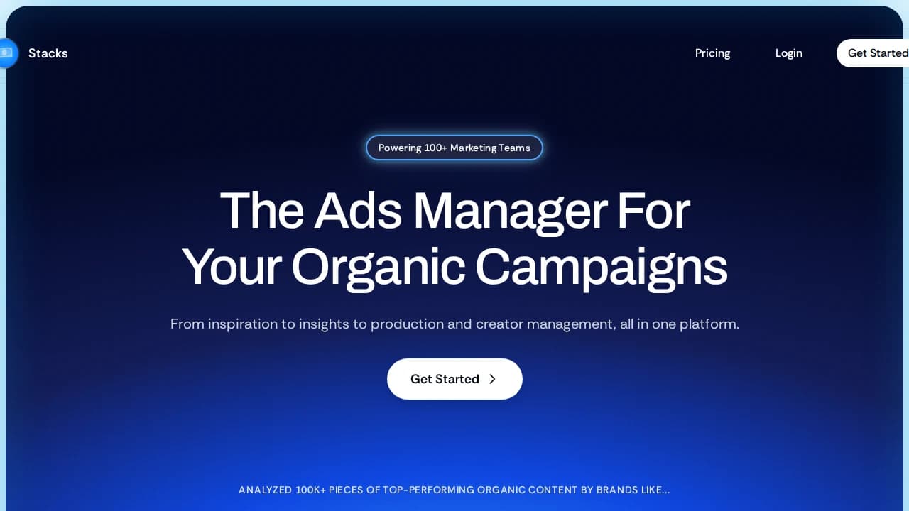 Stacks website preview