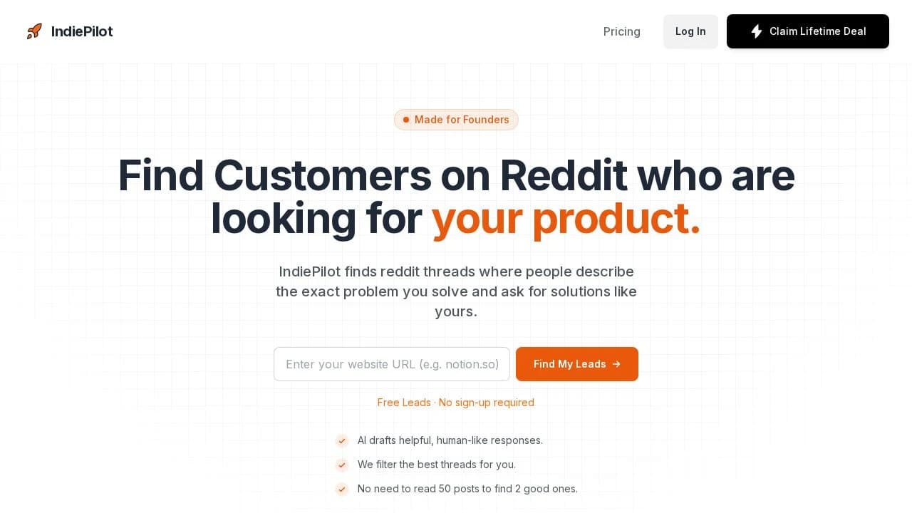 IndiePilot website preview