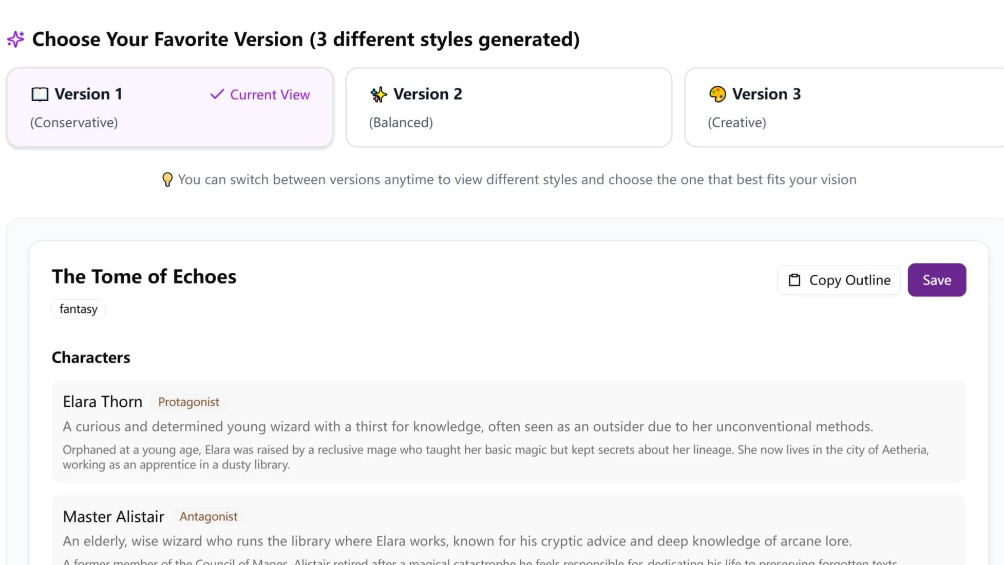 AI Story Generator preview