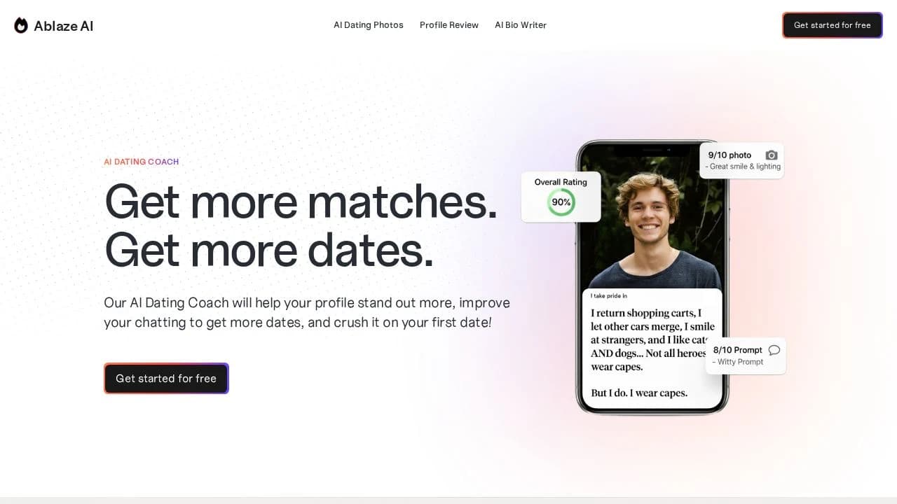 Ablaze AI website preview