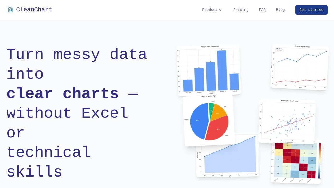 CleanChart website preview