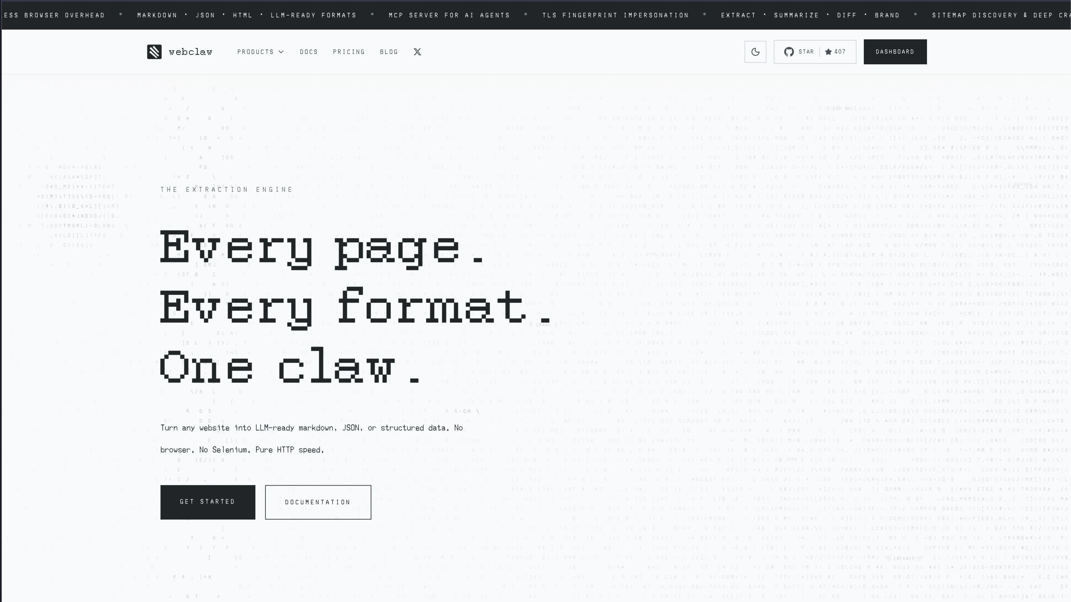 Webclaw website preview