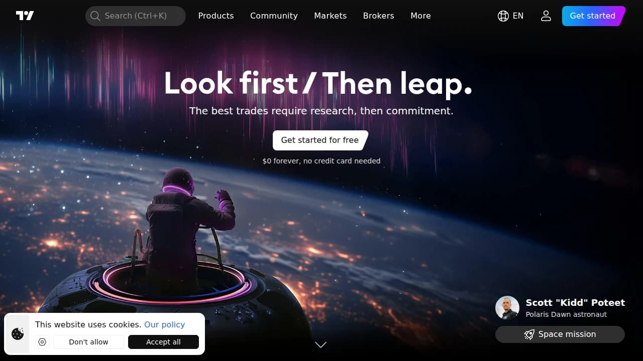 TradingView website preview