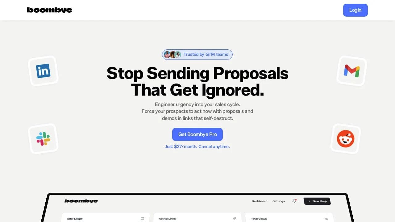 boombye.io website preview