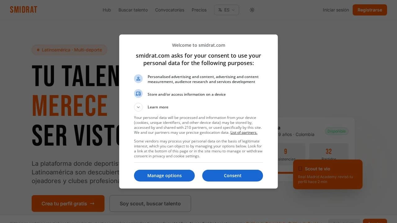 Smidrat website preview