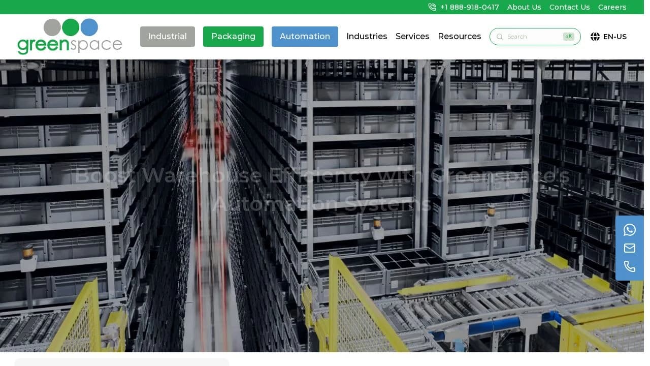 Warehouse Automation website preview