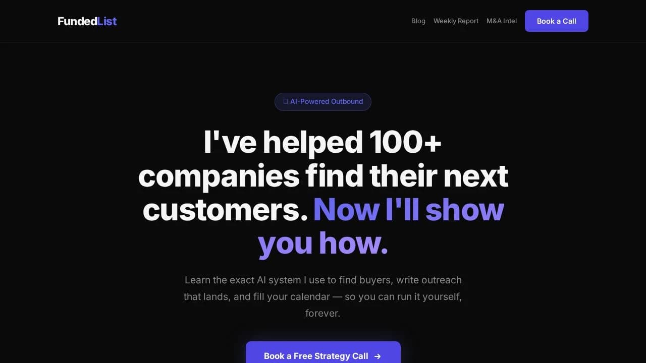 FundedList website preview