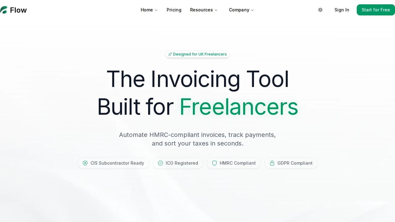 Flow website preview