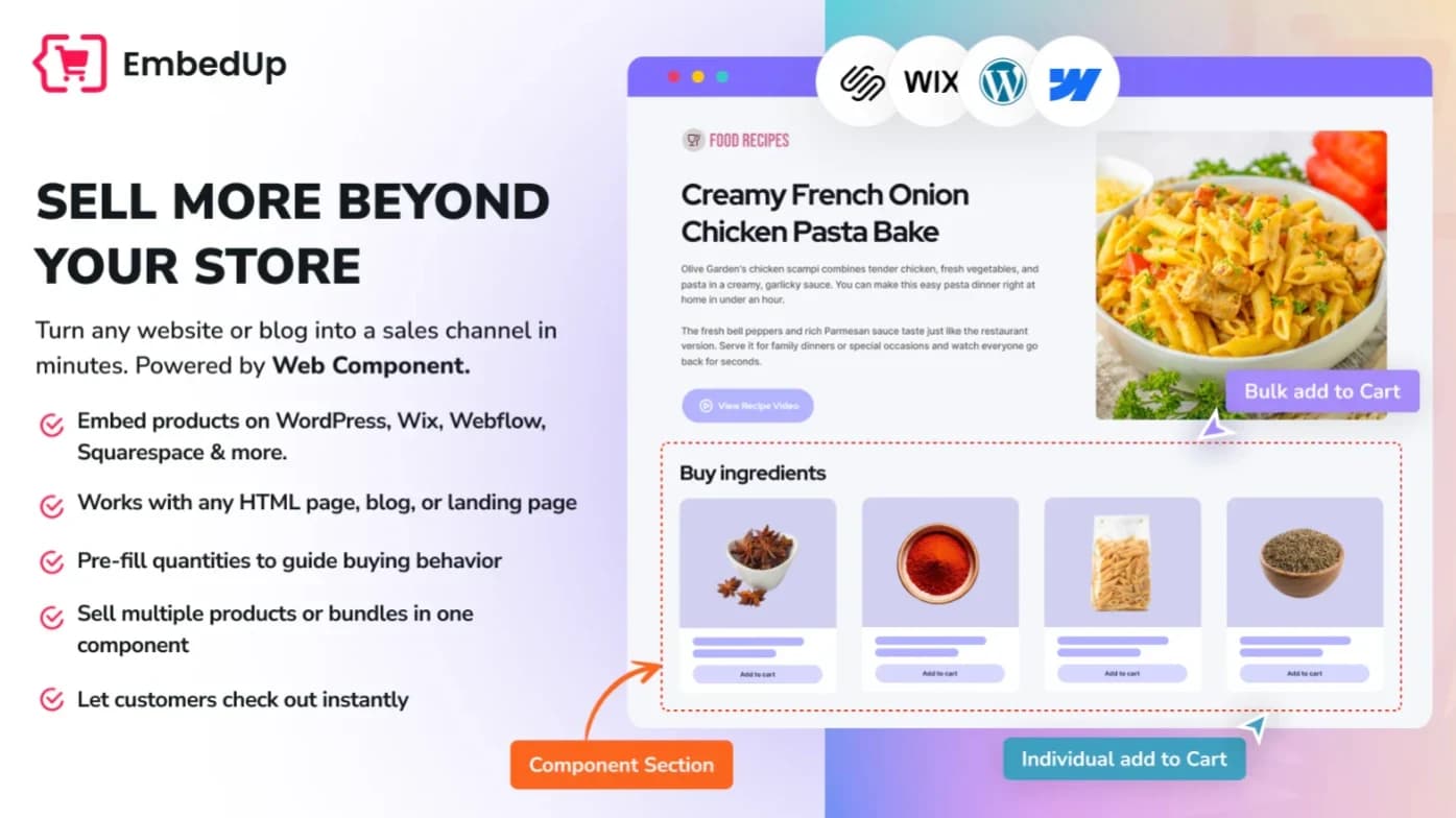 EmbedUp ‑ Affiliate Buy Button website preview