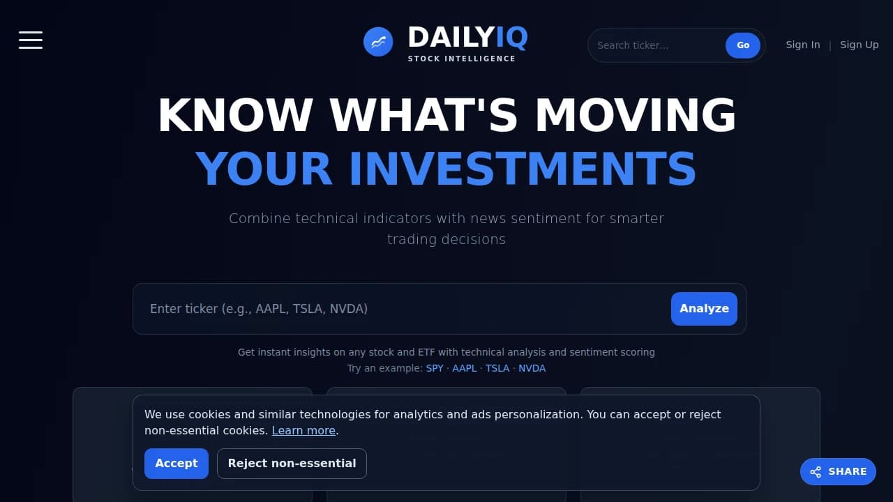 DailyIQ website preview