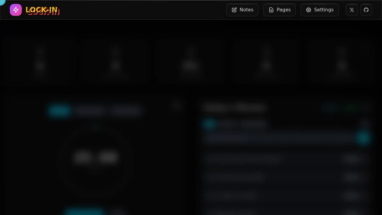 Lock-In - Productivity App website preview