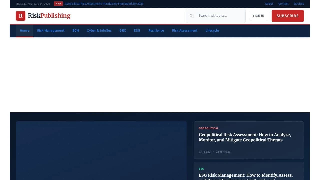 Risk Consulting website preview