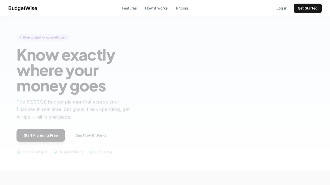 Budget Wise website preview