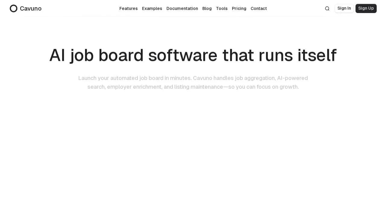 Cavuno website preview